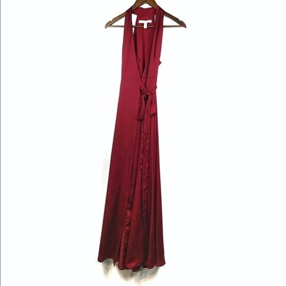 Hutch Ruby Satin wrap maxi dress - Picture 3 of 5